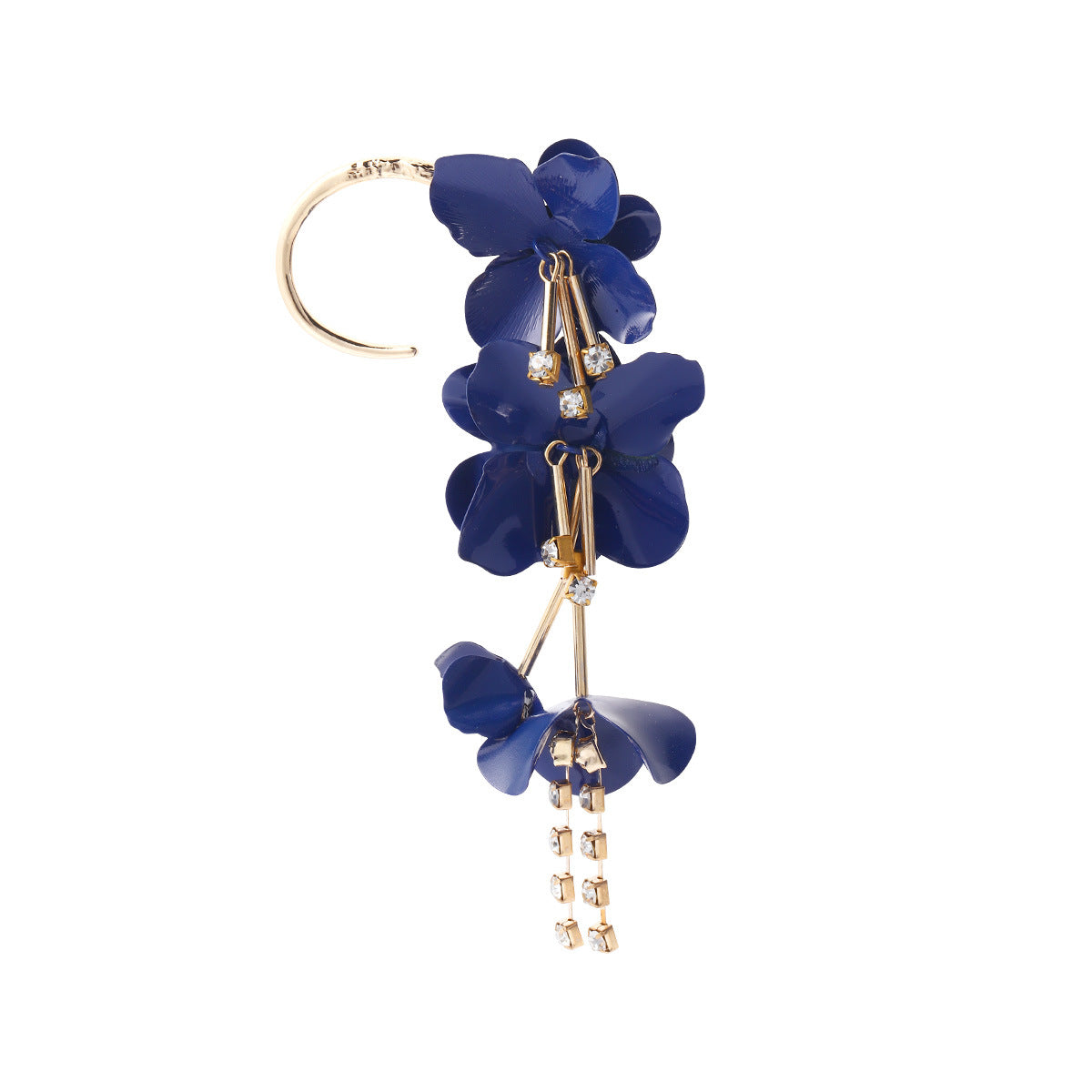 Wholesale Jewelry Long Multilayer Flowers Alloy Earrings