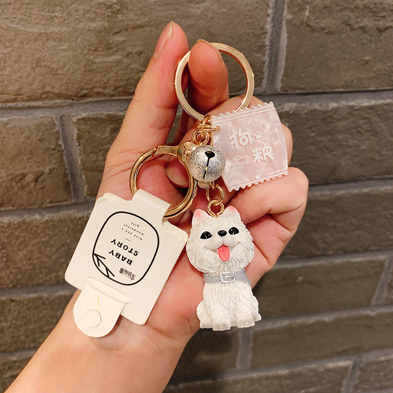 Llavero creativo colgante de perro de silicona al por mayor
