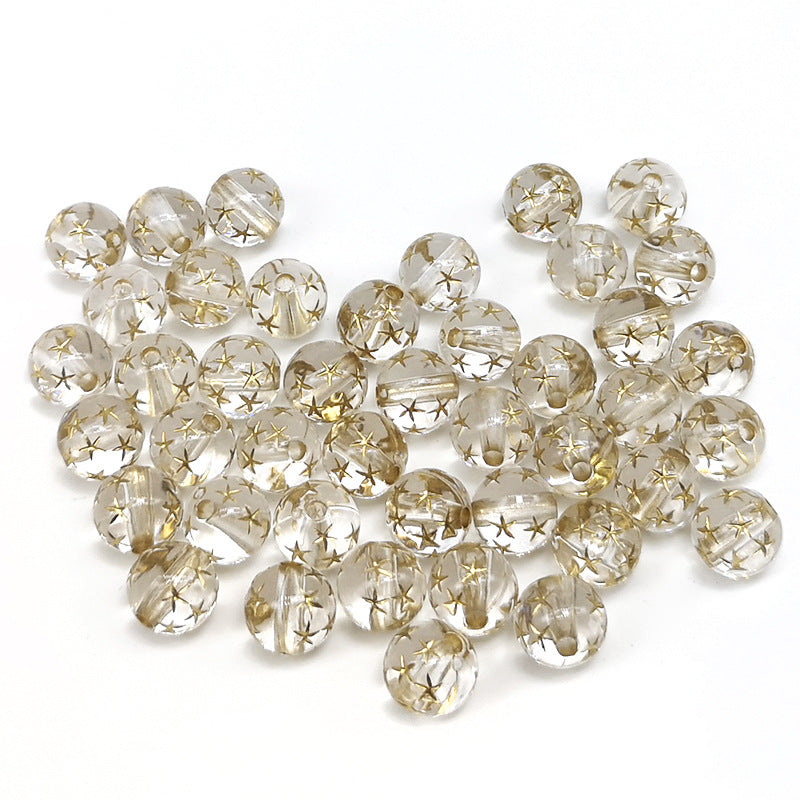 Wholesale 50PCS/Pack Acrylic Star Beads 8/10MM