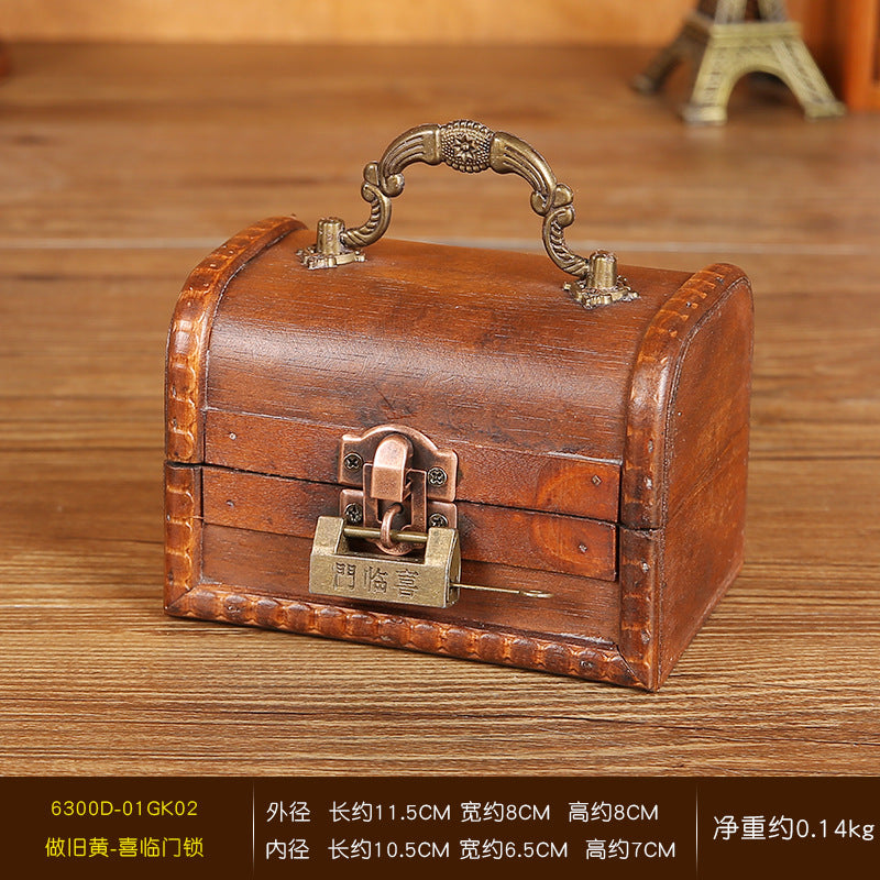 Venta al por mayor Caja de almacenamiento de madera con cerradura