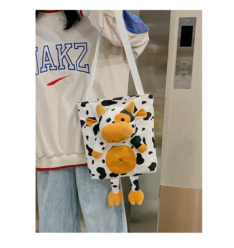 Venta al por mayor La bolsa de asas de la vaca de la lona