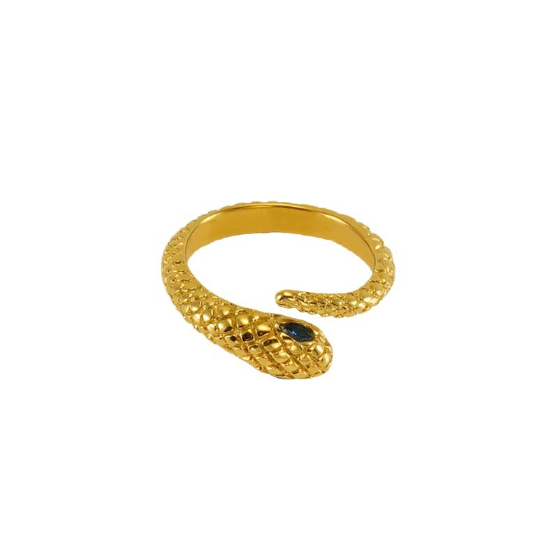 Wholesale Non-gold Diamond Snake Shape Open Ring
