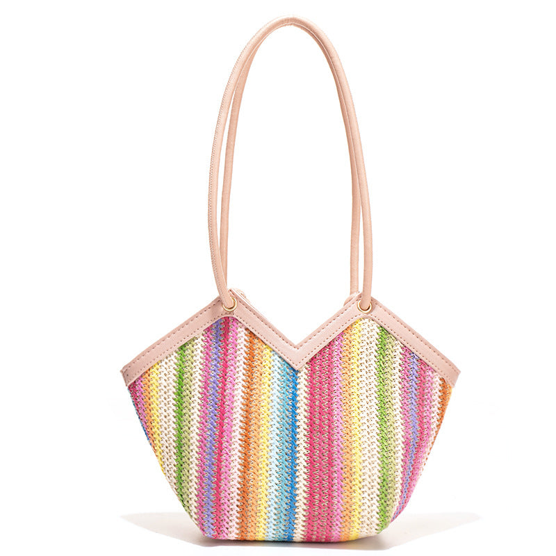 Wholesale Irregular Colored Straw Bags