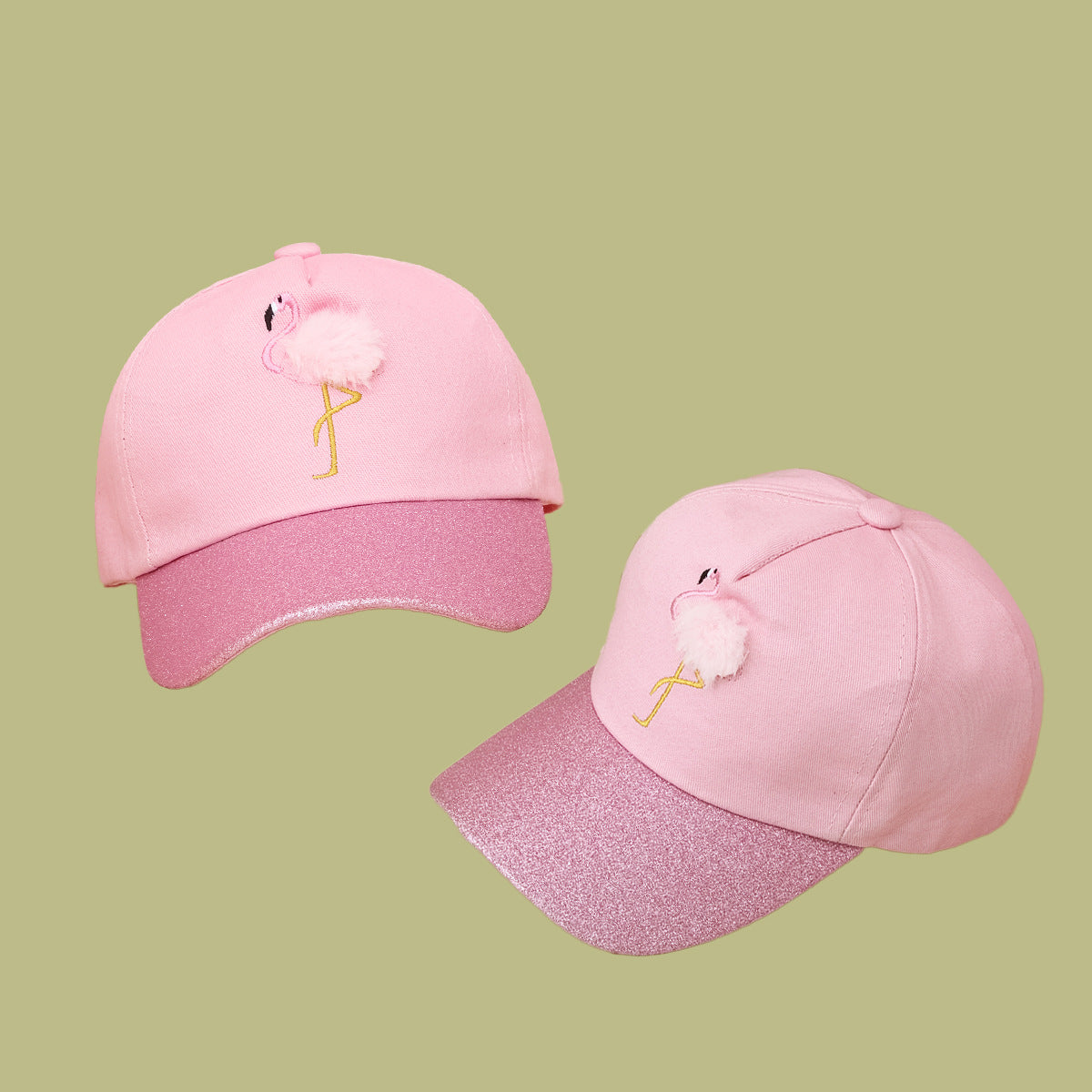 Wholesale Kids Cotton Embroidered Crane Baseball Cap