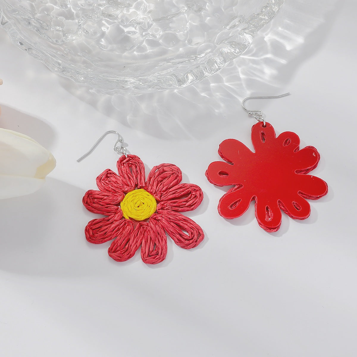 Wholesale Bohemian Exaggerated Flowers Acrylic Earrings