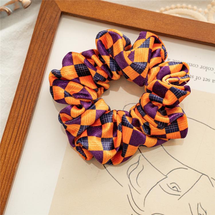 Wholesale of Autumn and Winter New Halloween Women's Flannel Hair Scrunchies