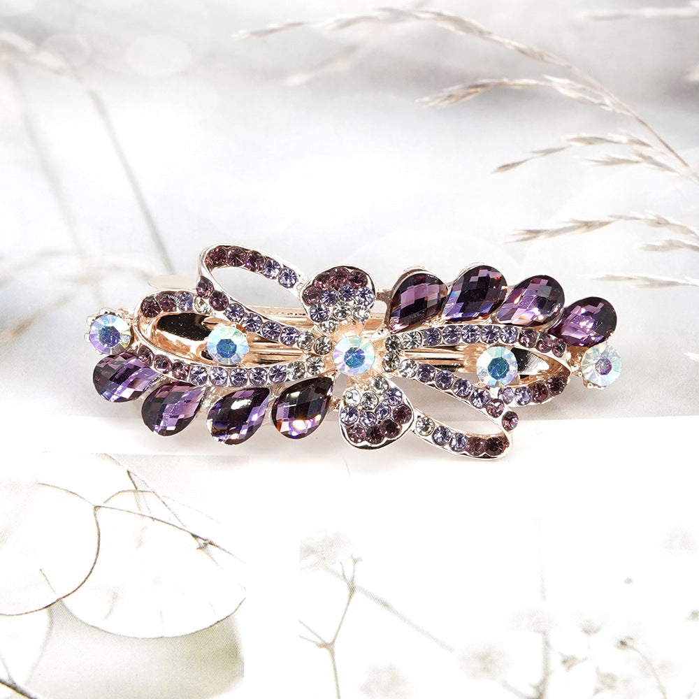 Wholesale Rhinestone Bow Alloy Hair Clips