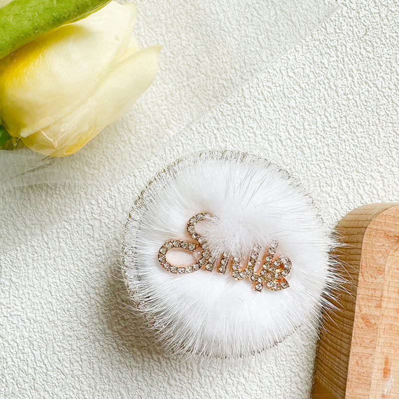 Tenedor del airbag del teléfono de la felpa del diamante artificial al por mayor