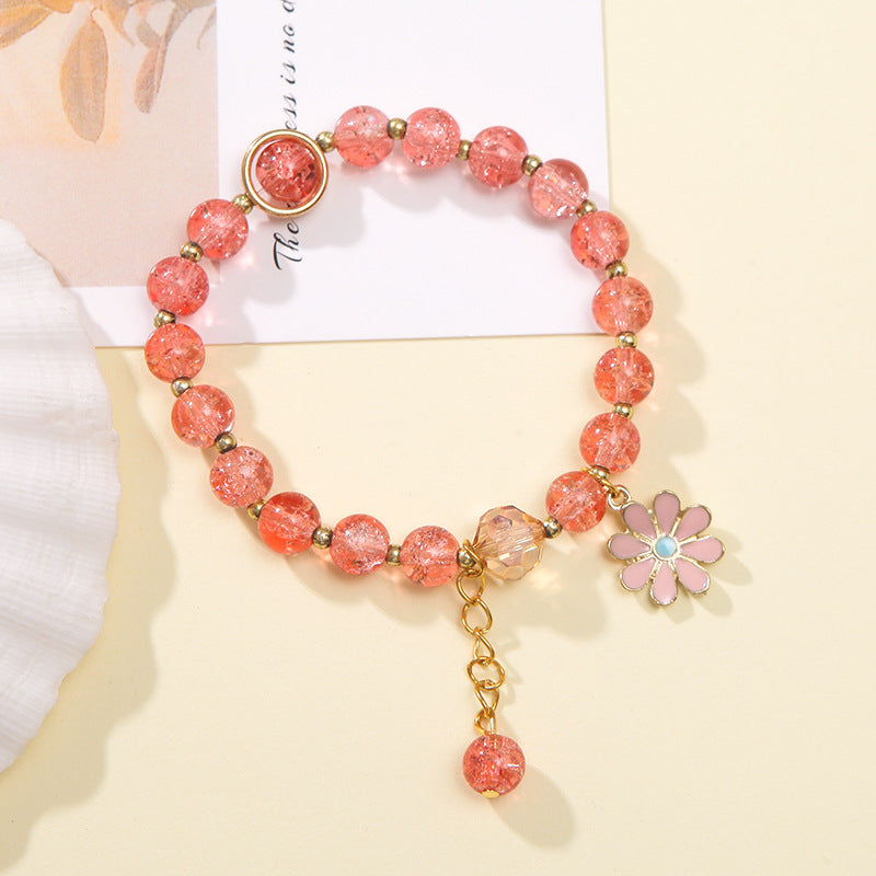 Wholesale Flower Crystal Beaded Bracelet