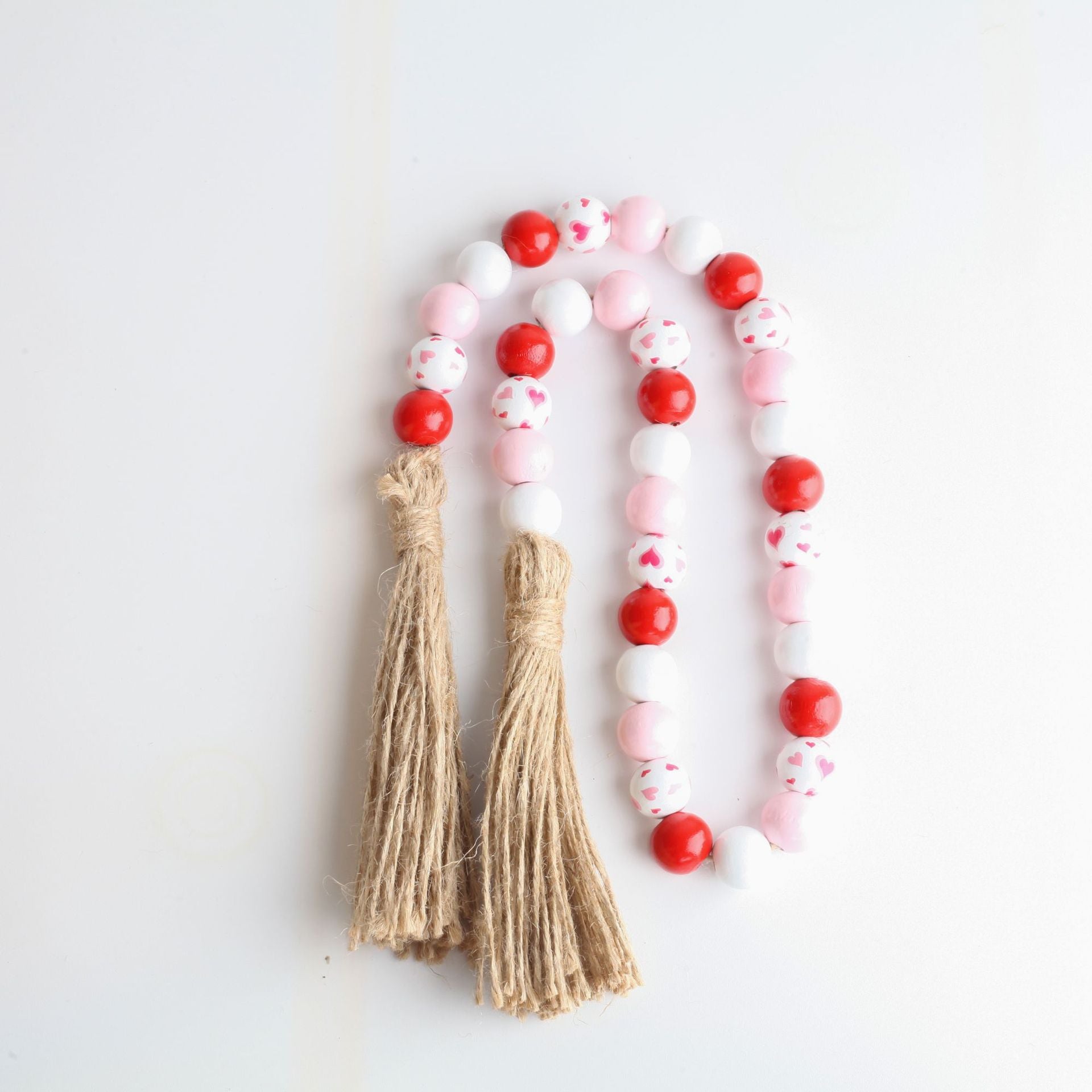 Venta al por mayor Día de San Valentín 16MM Cuentas de madera coloridas 10pcs