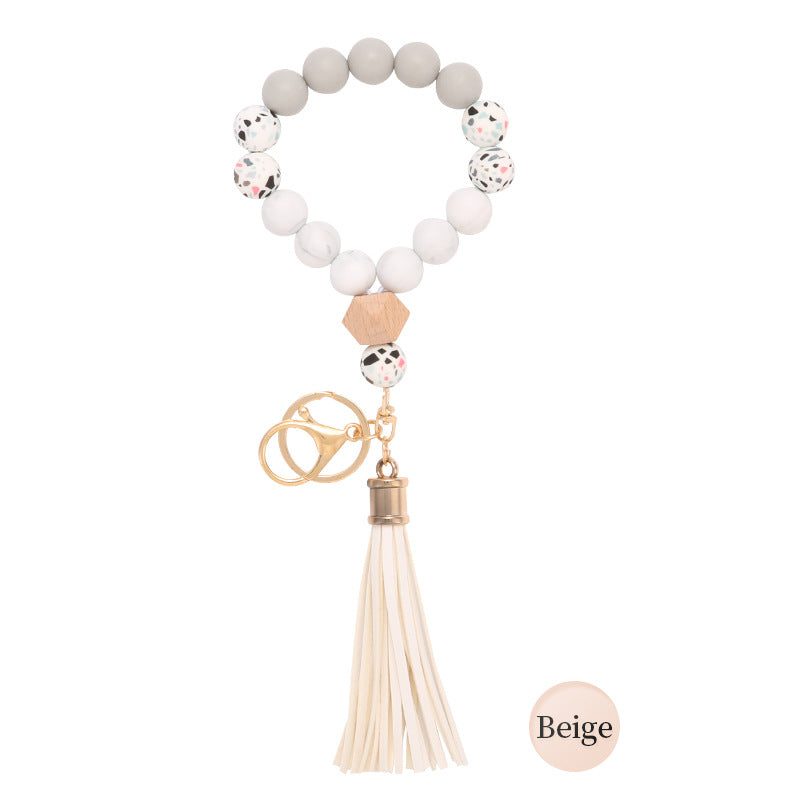 Llavero De Muñeca De Cuentas De Silicona al por mayor