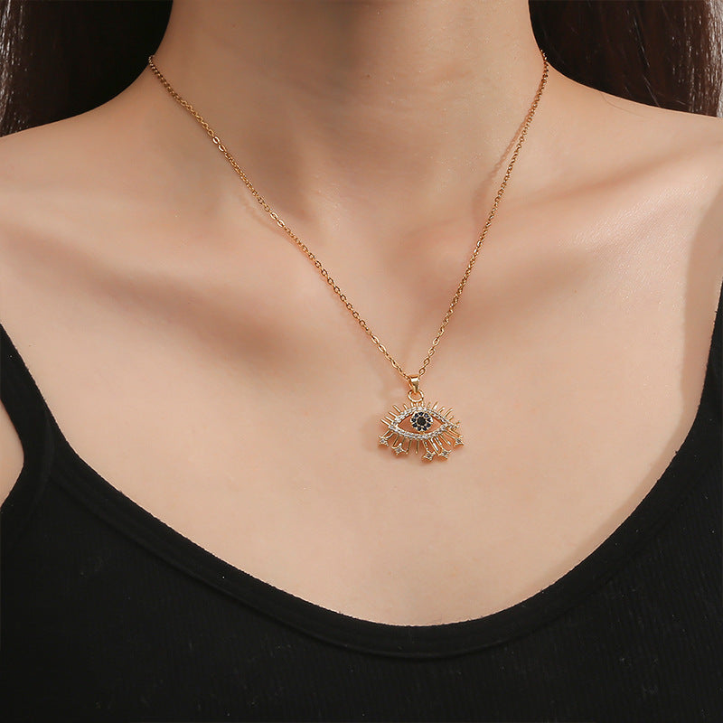 Collar Colgante De Ojo De Diablo De Cobre al por mayor