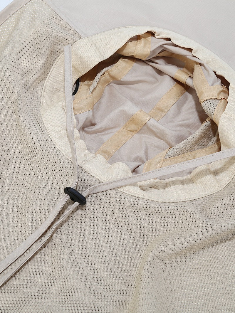 Wholesale Polyester Double-layer Mesh Shawl Sunscreen Hat