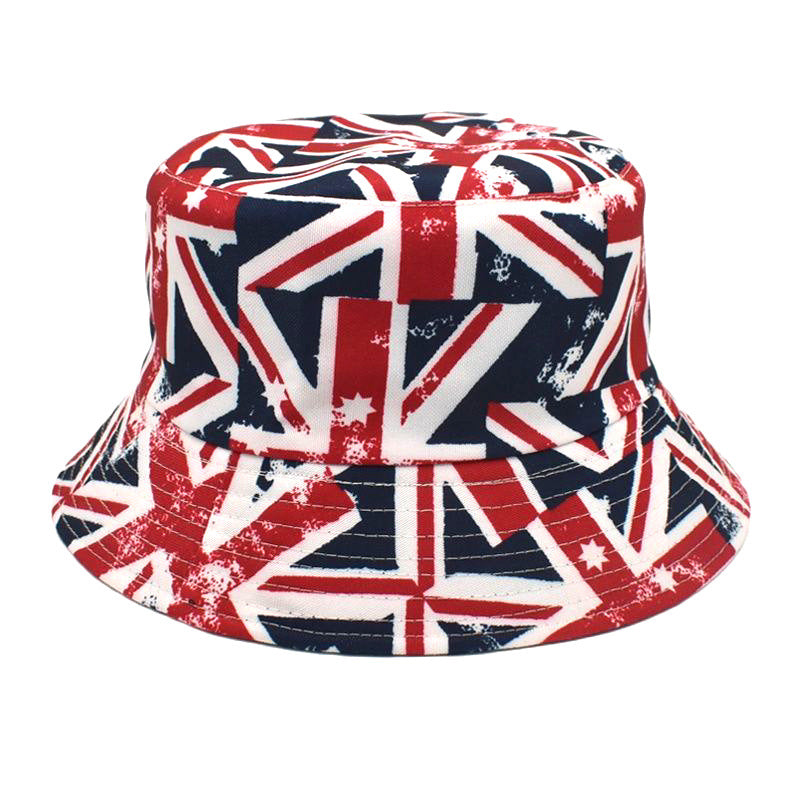 Wholesale Polyester British Flag Printing Fisherman Hat