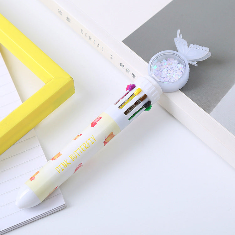 Wholesale Plastic Butterfly Sequin Ballpoint Pen
