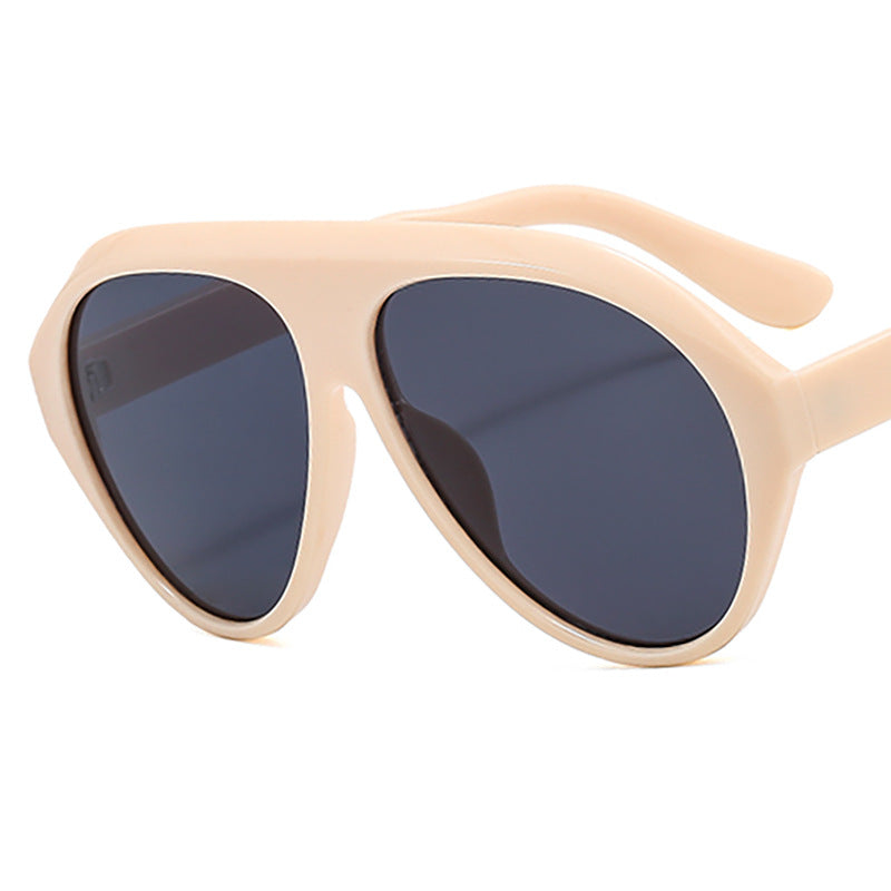 Gafas de sol redondas de marco grande de PC al por mayor
