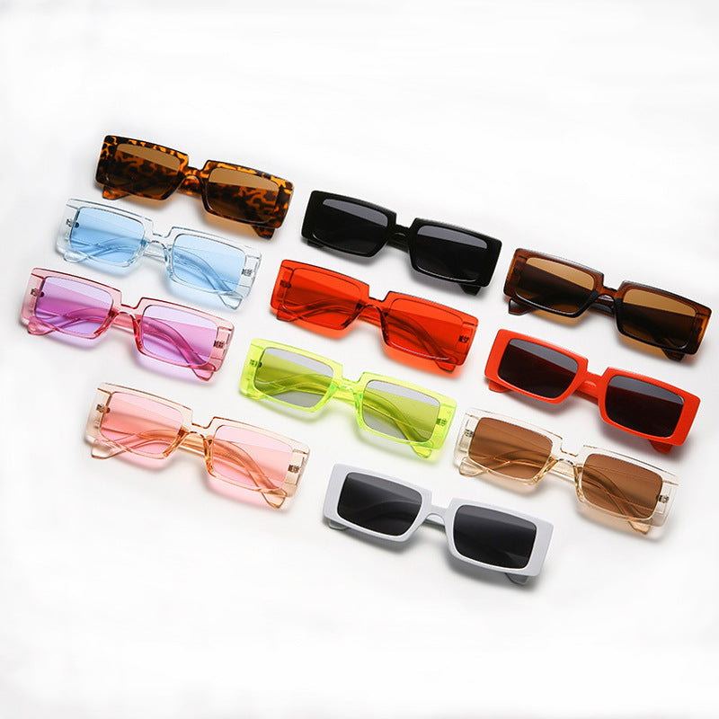 Wholesale PC Square Transparent Color Sunglasses