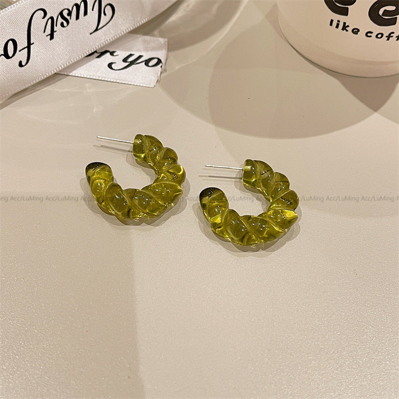 Wholesale Vintage Gentle Glass Hoop Earrings