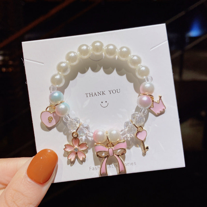 Wholesale Cartoon Gradient Pearl Beaded Bracelet