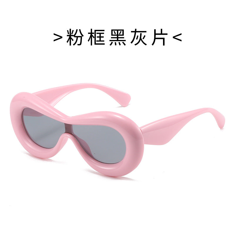 Wholesale PC Personalized Wide-brimmed One-piece Sunglasses