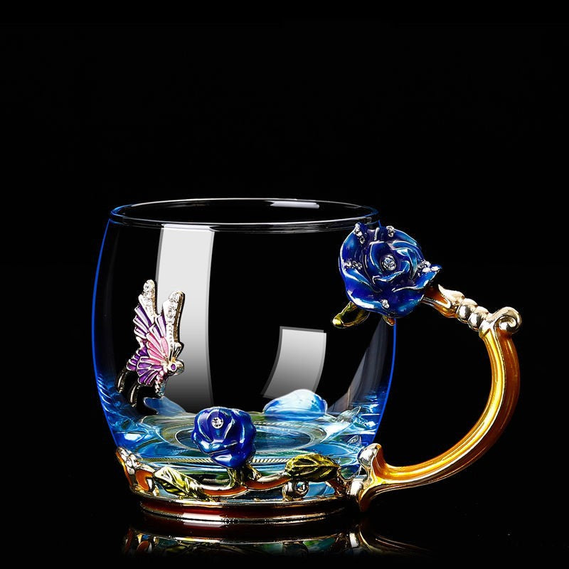 Wholesale Heat-resistant Glass Enamel Water Cup