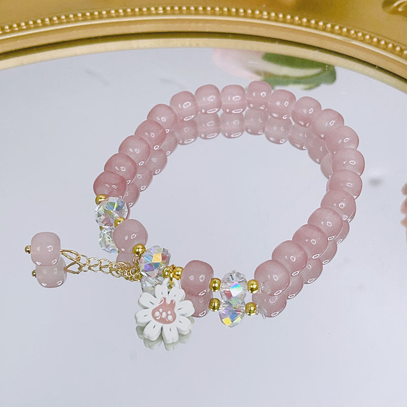 Wholesale Fresh Glass Beaded Bracelet