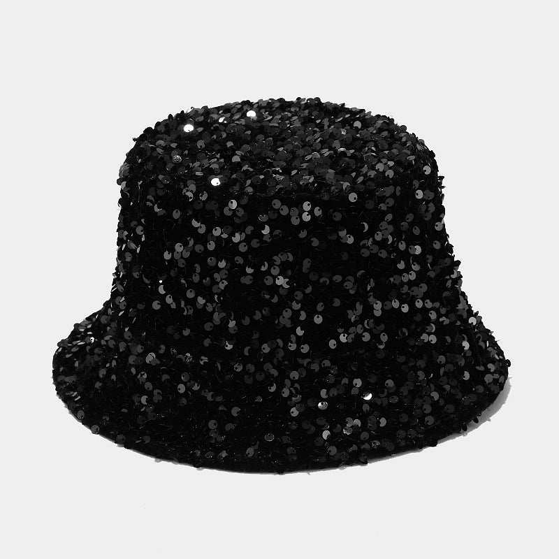 Wholesale Cotton Polyester Sequin Leopard Pattern Bucket Hat