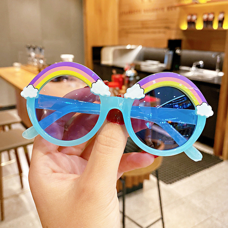 Wholesale Cartoon Rainbow Baby Plastic Glasses Baby Supplies