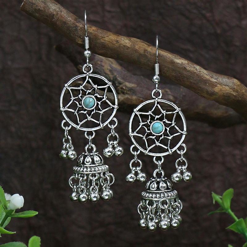Wholesale Jewelry Bohemian Turquoise Alloy Earrings
