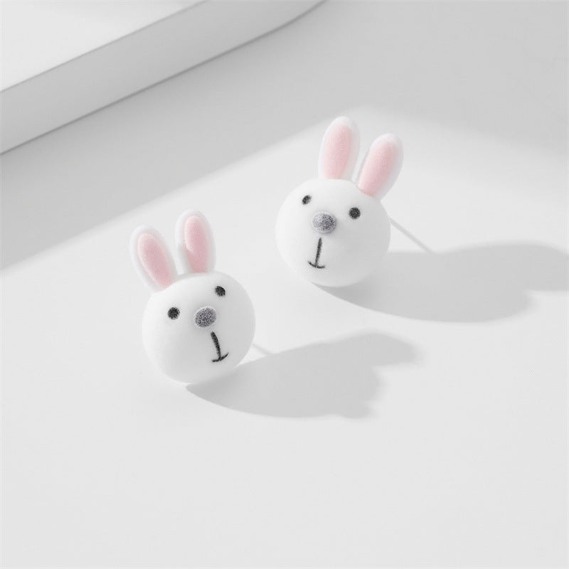 Wholesale Cute Animals Cartoon Flocking Earrings