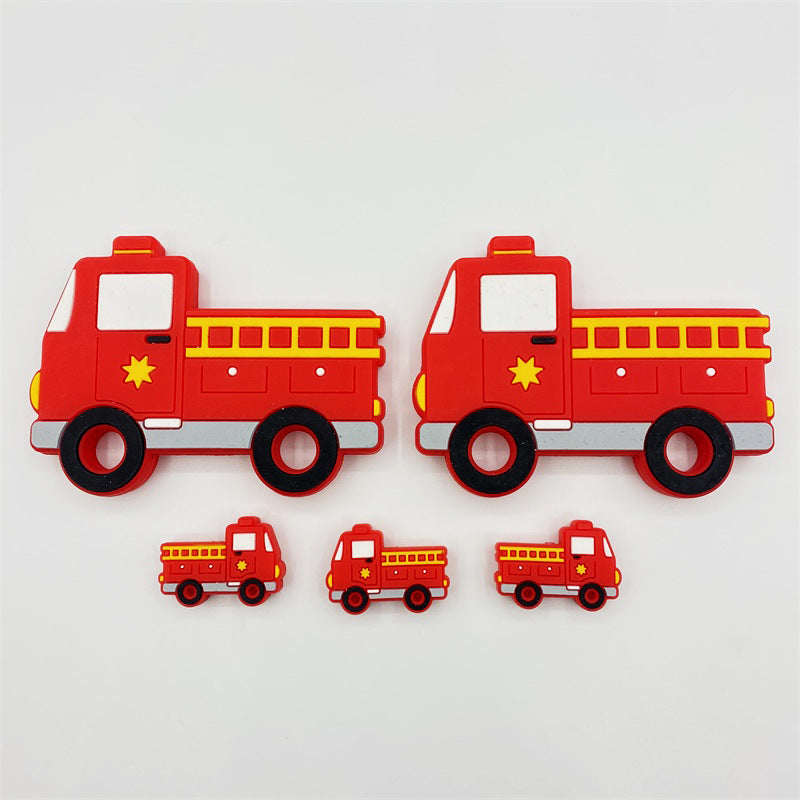 Wholesale 10pcs Fire Truck Silicone Teether