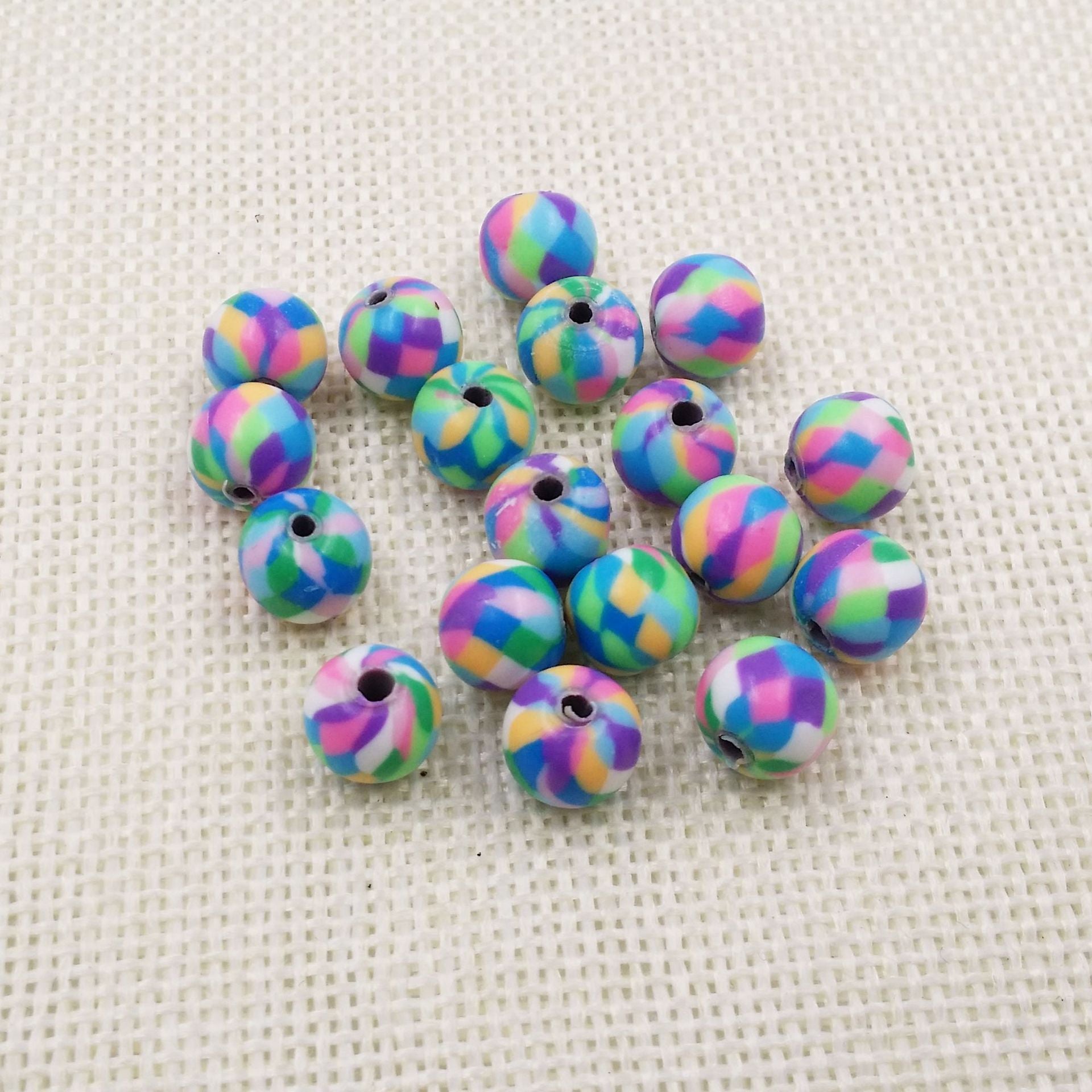 Wholesale 8*10mm500pcs/pack Multicolored Straight Hole Soft Clay Beads
