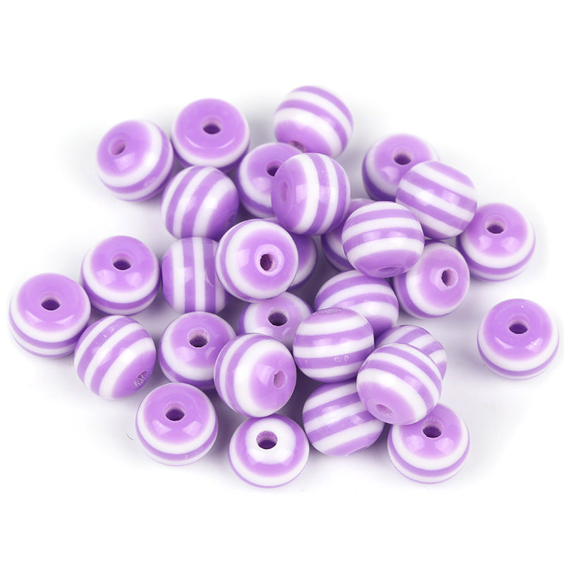 Wholesale 1000PCS Color Striped Resin Beads 6/8/10MM