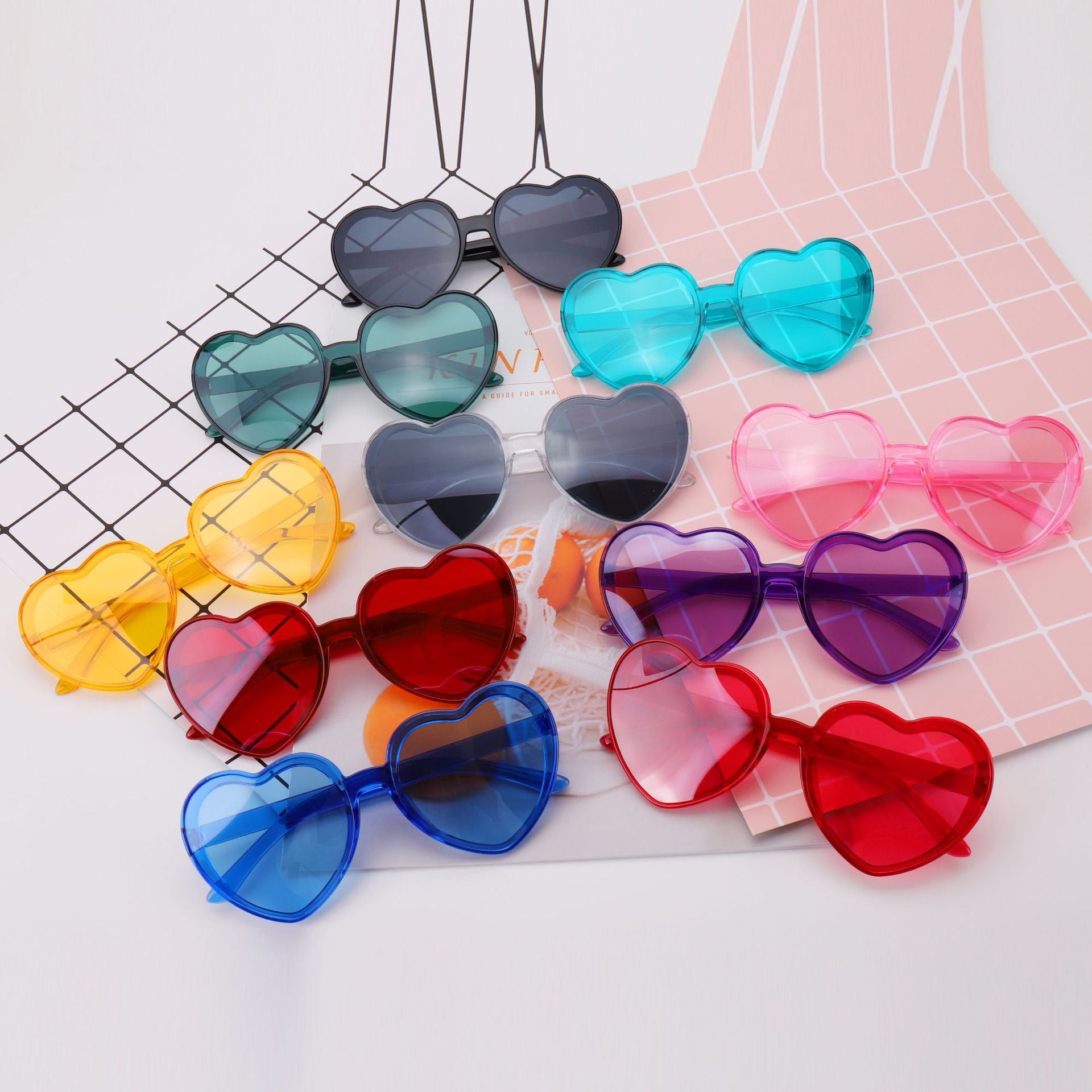 Wholesale Love Dazzling Color Coated Sunglasses 12PCS
