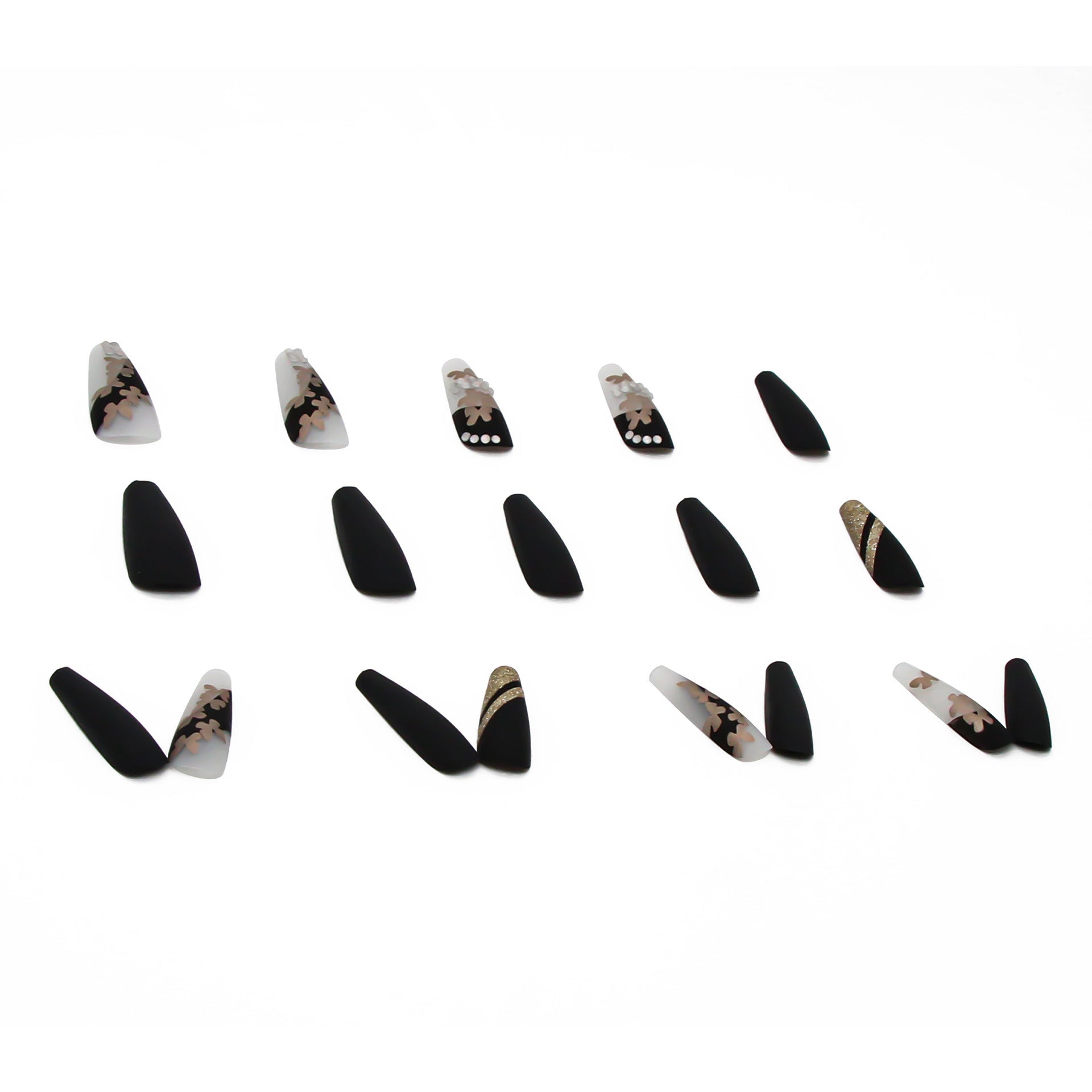 Chips de arte de uñas de diamantes de mariposa de plástico al por mayor