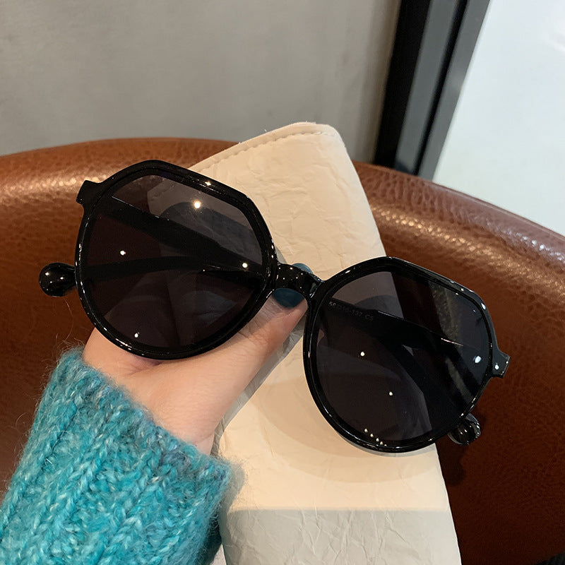 Wholesale PC Small Round Brown Frame Sunglasses