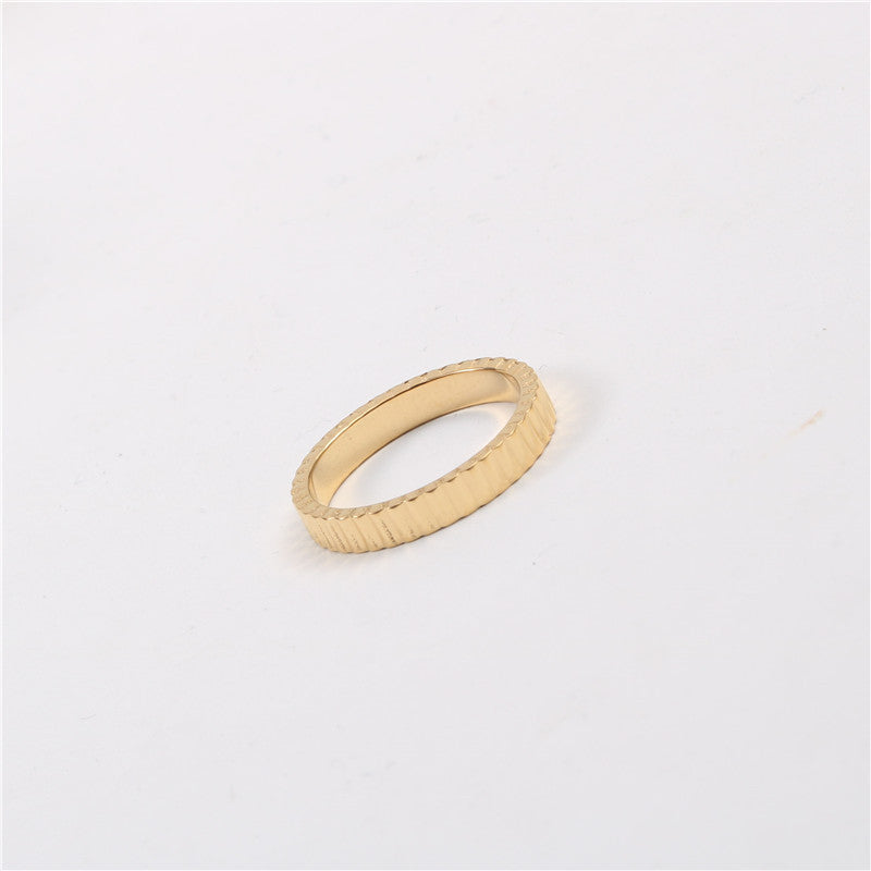 Wholesale Wave Gold Plated Titanium Rings
