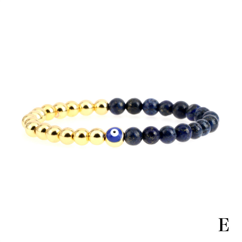 Wholesale Jewelry Devil's Eye Black Onyx Stone Copper Beaded Bracelets