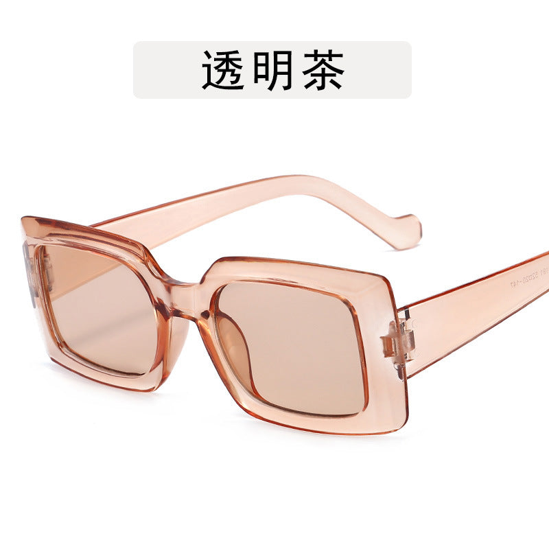 Wholesale PC Square Jelly Color Big Frame Sunglasses