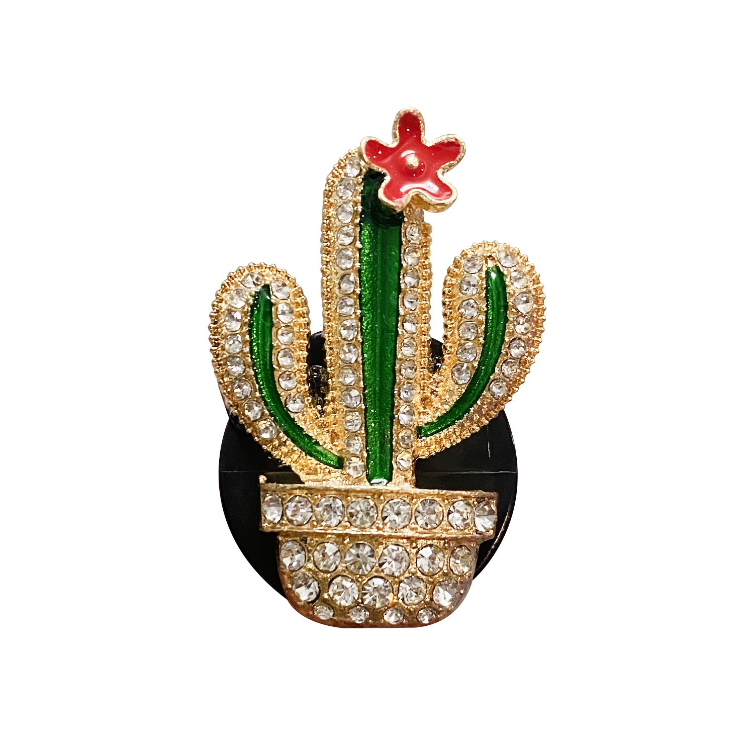 Venta al por mayor Decoración de coche de cristal de trébol de metal