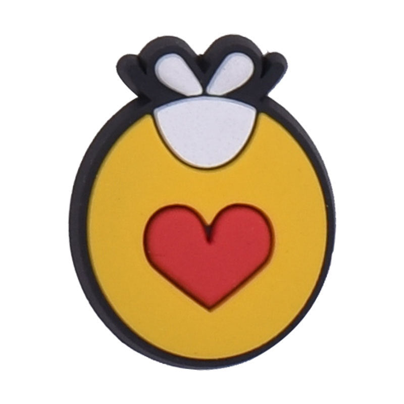 Wholesale 100PCS PVC Cartoon Denim Milk Cow Pattern DIY Shoe Buckle