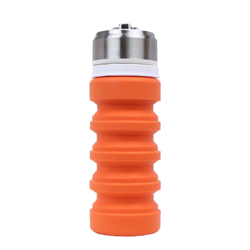 Wholesale Folding Water Bottle Straw Silicone Sports Water Bottle