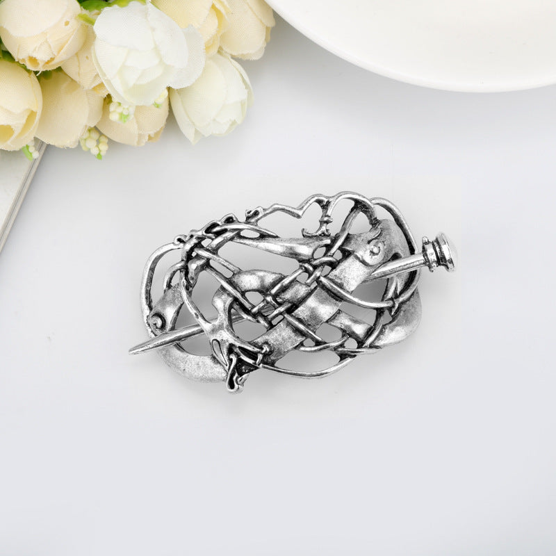 Venta al por mayor Retro étnico viento dragón pelo horquilla Clip horquilla