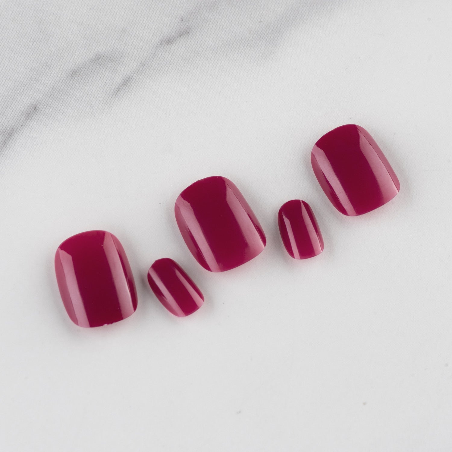 Wholesale Short Glossy Plastic Nail Stickers