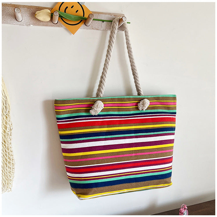 Bolsa de mano de gran capacidad de lienzo al por mayor lienzo