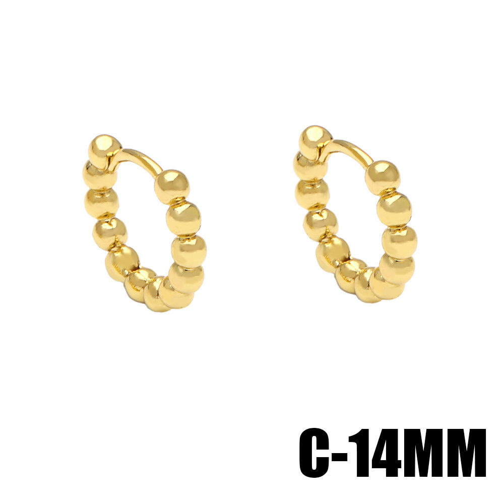 Wholesale Zircon Copper Hoop Earrings
