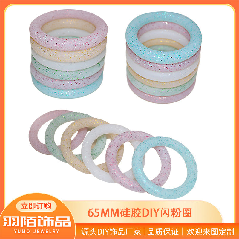 Wholesale 20PCS Glitter Silicone Ring