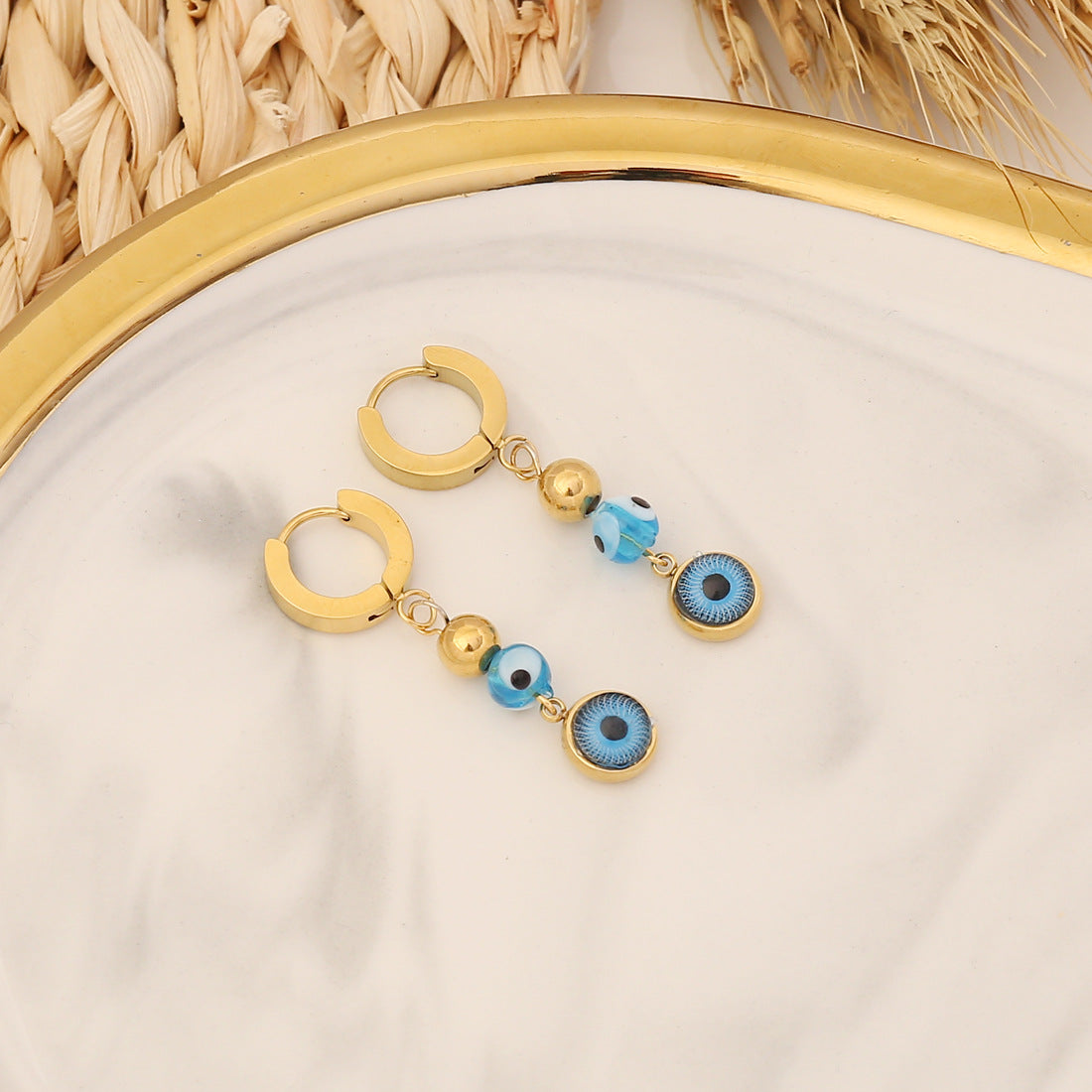 Wholesale Jewelry Stainless Steel Eye Earrings