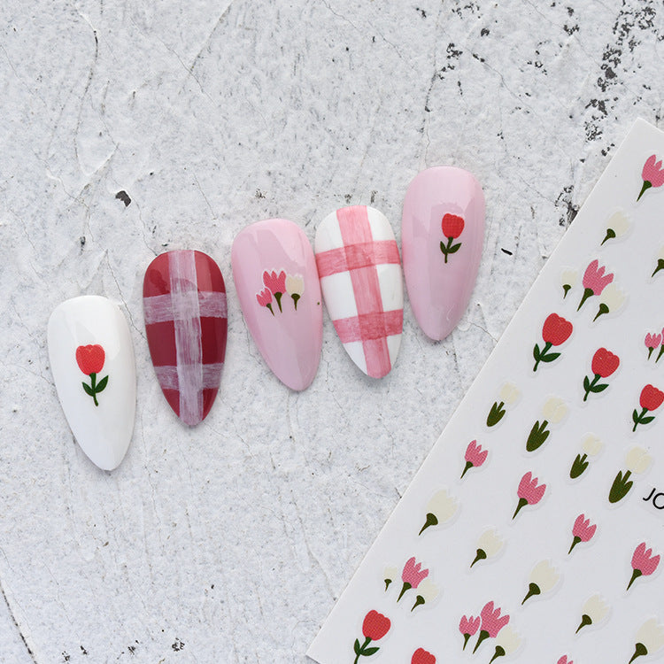 Wholesale Paper Small Flowers Petals Leaves Nail Art Stickers