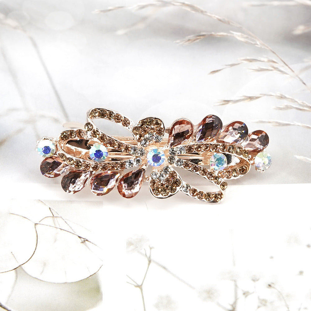 Wholesale Rhinestone Bow Alloy Hair Clips